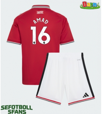 Manchester United Amad Diallo #16 Hemmaställ Barn 2026-27 Kortärmad (+ Korta byxor)